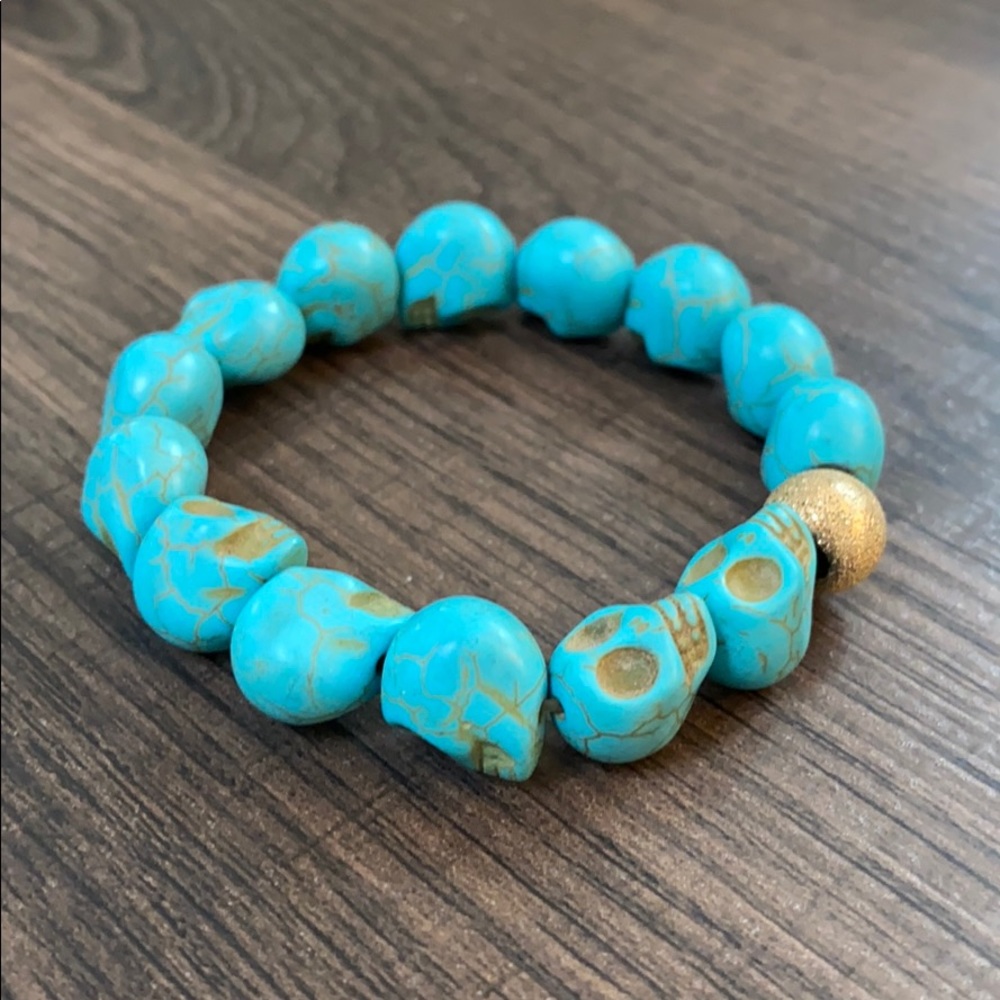 Blue Skull sisco Berluti bracelet